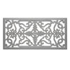 Hand-Carved Floral Wood Panel and Wall Decor, Gray